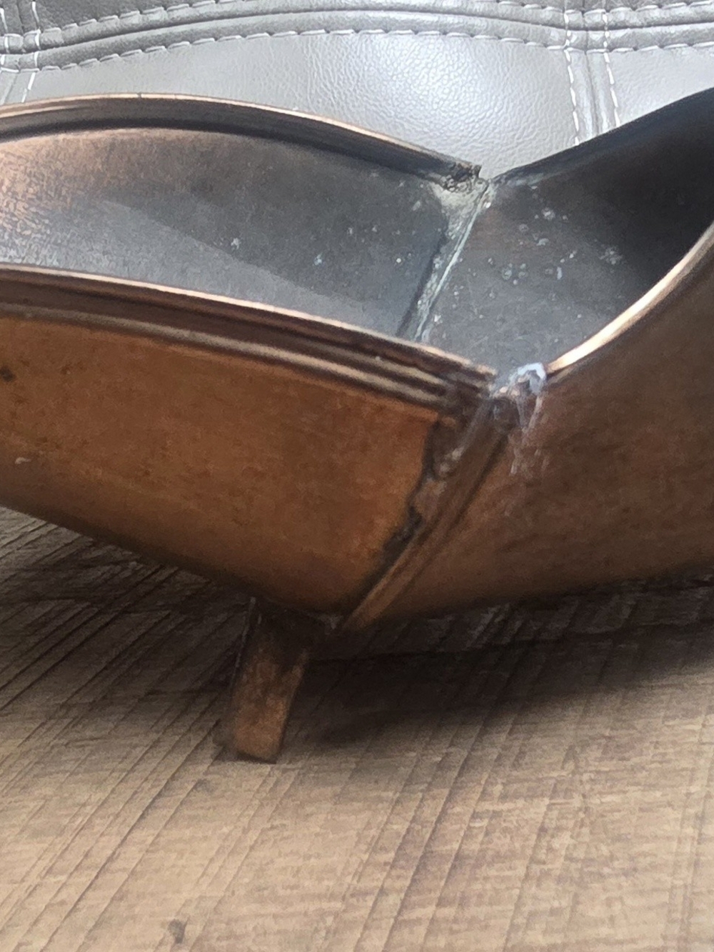 Antique Copper-plated Iron Grain Scoop / Hearth Scoop ~ Bin RR